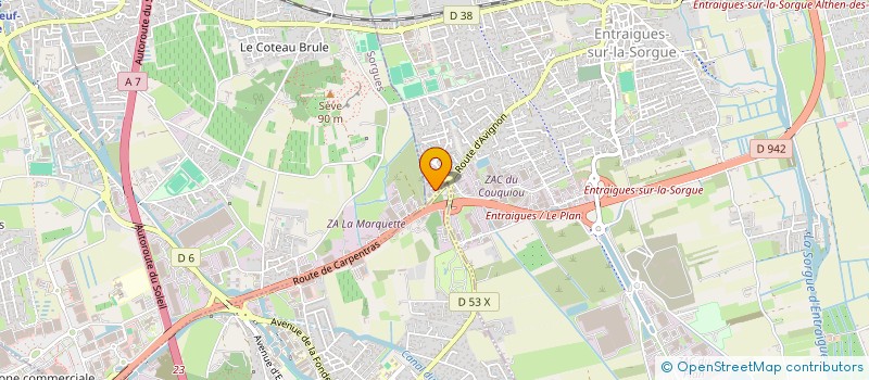 localisation de l'entreprise COSEC IMMOBILIER à ENTRAIGUES-SUR-LA-SORGUE