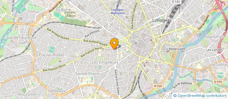localisation de l'entreprise COSELEC à LIMOGES