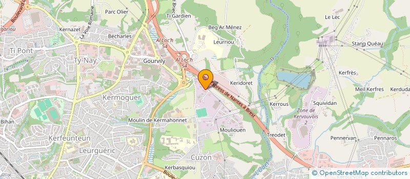 localisation de l'entreprise COSELIA à QUIMPER