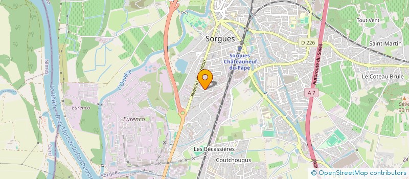 localisation de l'entreprise COSINUS  SORGUES