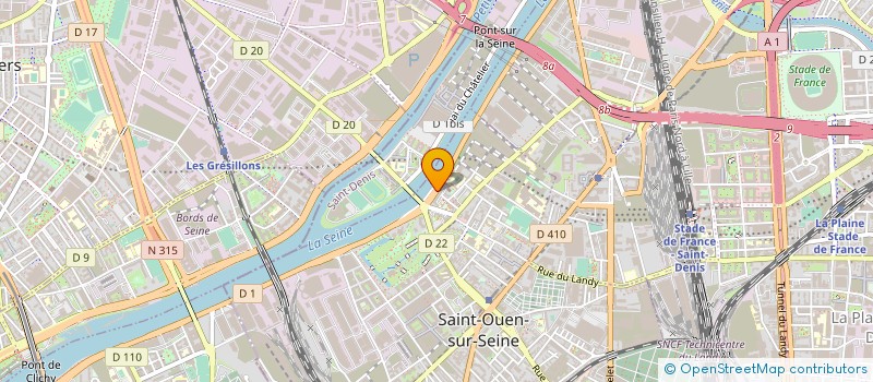 localisation de l'entreprise COSLUX à SAINT-OUEN-SUR-SEINE