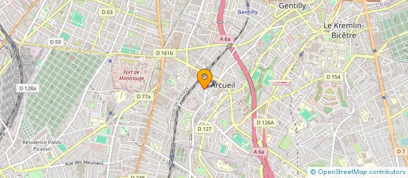 localisation de l'entreprise COSMA à ARCUEIL