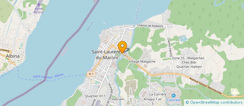 localisation de l'entreprise COSMA BOXING CLUB à SAINT-LAURENT-DU-MARONI