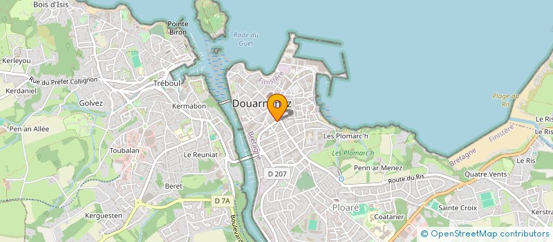 localisation de l'entreprise COSMAD à DOUARNENEZ