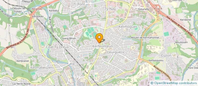 localisation de l'entreprise COSMAO à QUIMPER