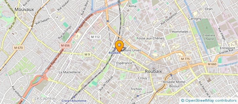 localisation de l'entreprise COSMEDIX à ROUBAIX