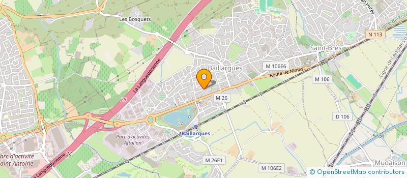 localisation de l'entreprise COSMESUD à BAILLARGUES