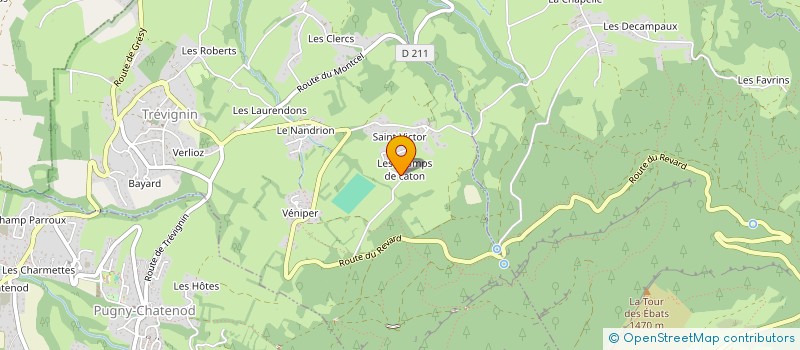 localisation de l'entreprise COSMETALP à TREVIGNIN