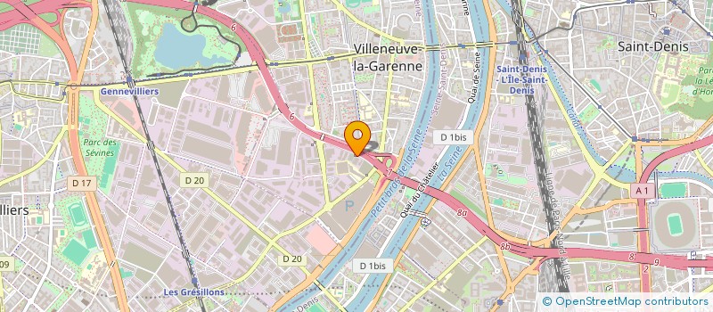 localisation de l'entreprise COSMETEX  VILLENEUVE LA GARENNE