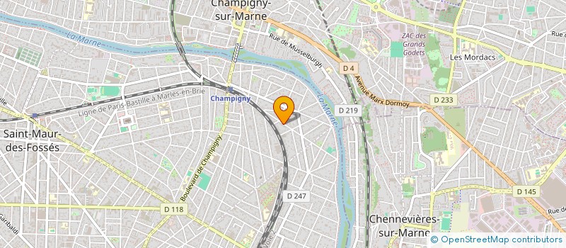 localisation de l'entreprise COSMETIC LAB GERCAL-PARIS à SAINT-MAUR-DES-FOSSES