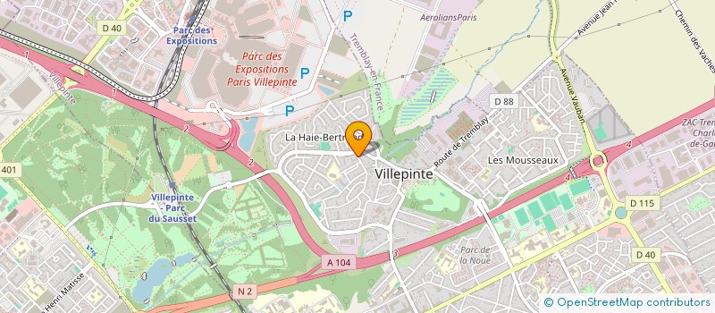 localisation de l'entreprise COSMETICS AND HEALTH FRANCE à VILLEPINTE