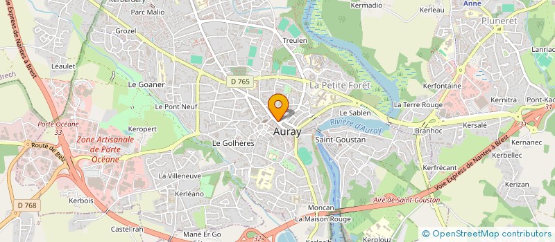 localisation de l'entreprise COSMETIQUE DES SENS à AURAY