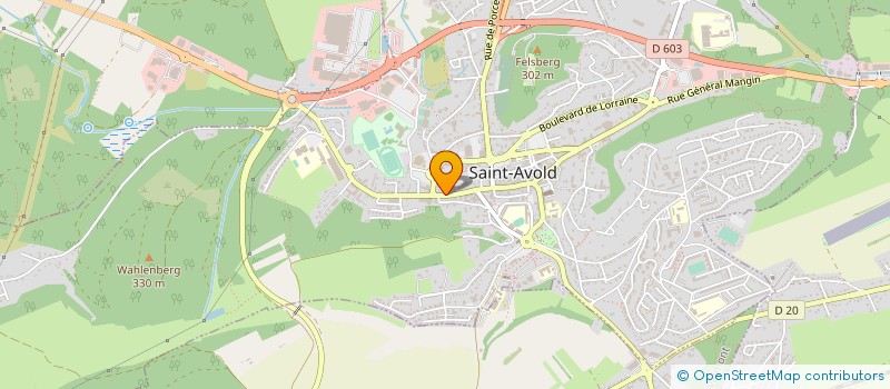 localisation de l'entreprise COSMETIQUES D'ALSACE-LORRAINE  SAINT-AVOLD