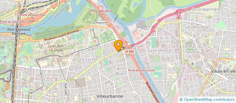 localisation de l'entreprise COSMEX  VILLEURBANNE