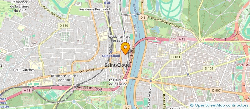 localisation de l'entreprise COSMIC AGENCY à SAINT-CLOUD
