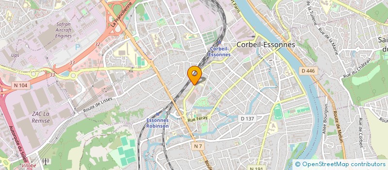 localisation de l'entreprise COSMOCOM à CORBEIL-ESSONNES