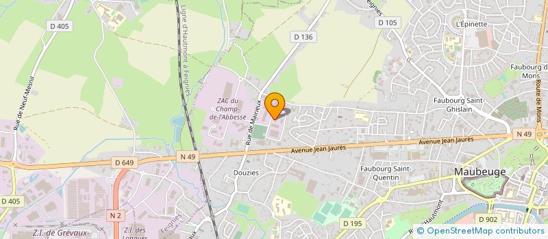 localisation de l'entreprise COSMOPOLITE FRANCE à MAUBEUGE