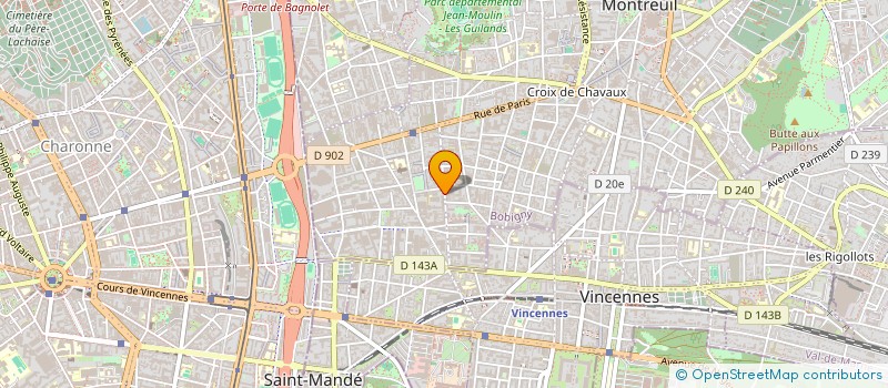 localisation de l'entreprise COSMOS 21  MONTREUIL