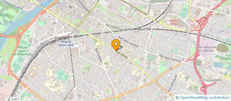 localisation de l'entreprise COSMOS à ANGERS