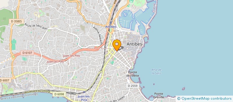 localisation de l'entreprise COSMOS à ANTIBES