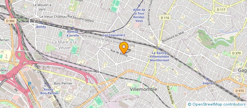 localisation de l'entreprise COSMOS à VILLEMOMBLE