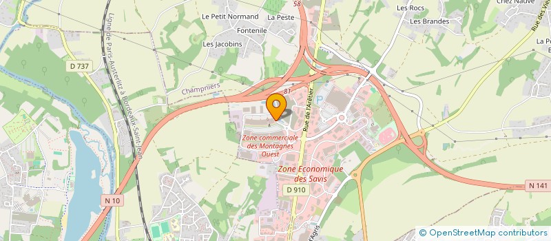 localisation de l'entreprise COSMOS  CHAMPNIERS