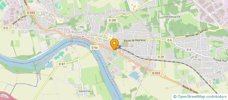 localisation de l'entreprise COSMOS GEOMETRES-EXPERTS à TREVOUX