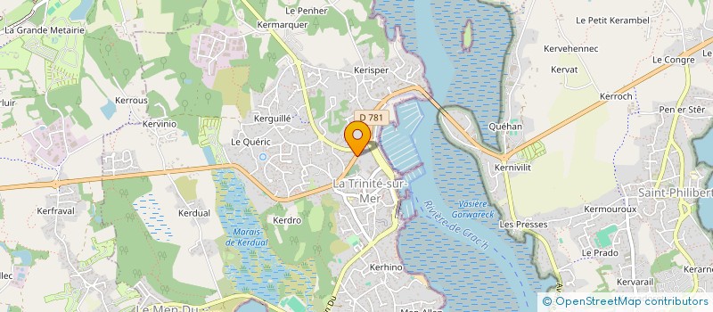 localisation de l'entreprise COSMOS PROD à LA TRINITE-SUR-MER
