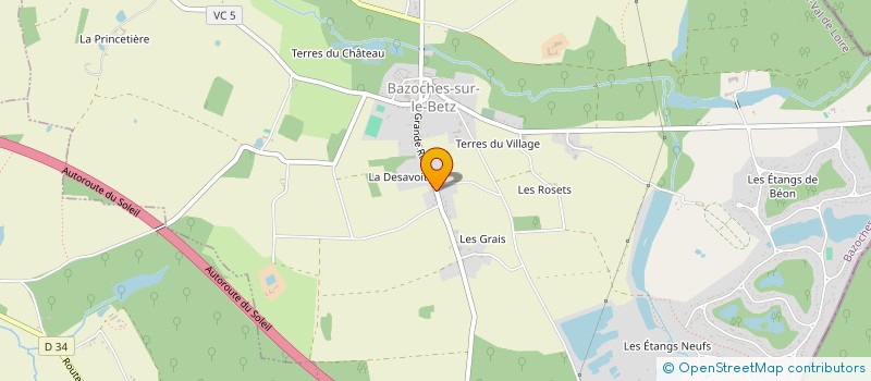localisation de l'entreprise COSMOS SECURITE à BAZOCHES-SUR-LE-BETZ