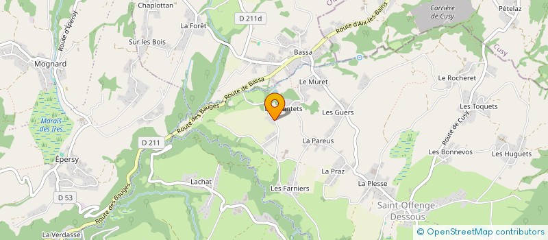 localisation de l'entreprise COSMOSONIC PRODUCTIONS  SAINT-OFFENGE