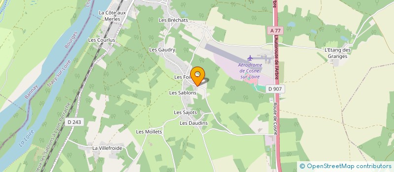 localisation de l'entreprise COSNE-BAB EMS HANDBALL à COSNE-COURS-SUR-LOIRE