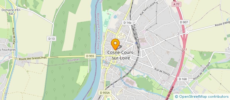 localisation de l'entreprise COSNE FITNESS à COSNE-COURS-SUR-LOIRE