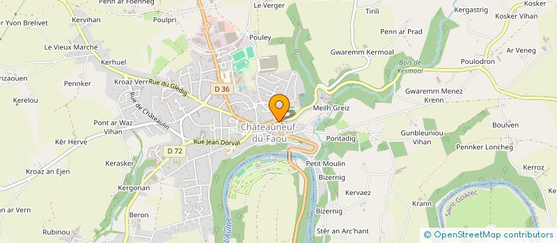 localisation de l'entreprise COSPA à CHATEAUNEUF-DU-FAOU