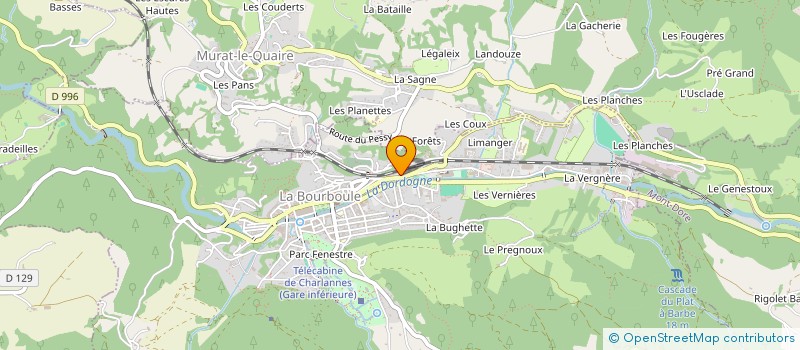 localisation de l'entreprise COSPA  LA BOURBOULE