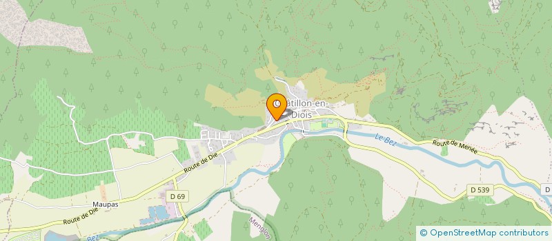 localisation de l'entreprise COSSARD ET FILS LES AMOUSIERES  GLANDAGE