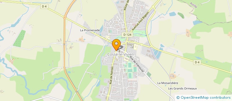 localisation de l'entreprise COSSE FUNERAIRE  COSSE-LE-VIVIEN