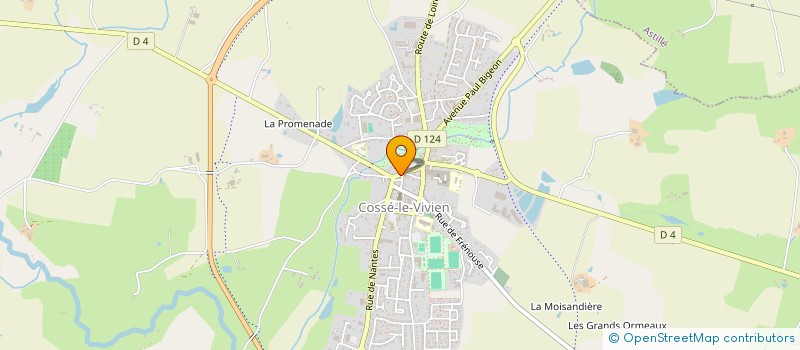 localisation de l'entreprise COSSE OPTIQUE  COSSE-LE-VIVIEN
