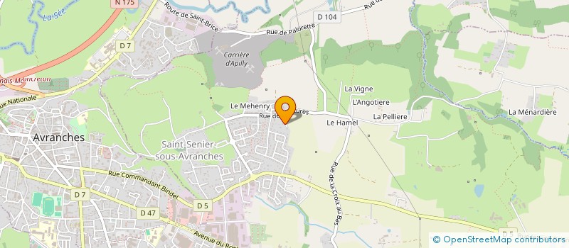 localisation de l'entreprise COSSE PAYSAGES  SAINT-SENIER-SOUS-AVRANCHES