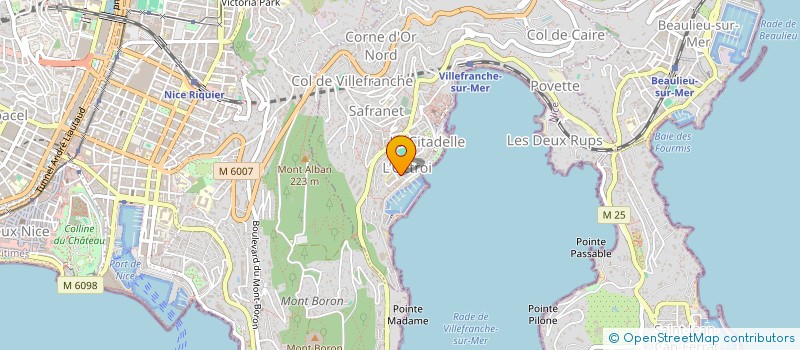 localisation de l'entreprise COSSEDAL à VILLEFRANCHE-SUR-MER