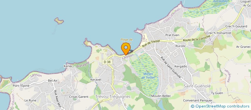 localisation de l'entreprise COSSET  TREVOU-TREGUIGNEC