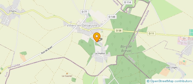 localisation de l'entreprise COSSOB AND FRIENDS à VILLIERS-EN-DESŒUVRE