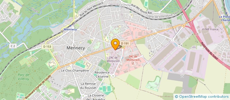 localisation de l'entreprise COSSON à MENNECY