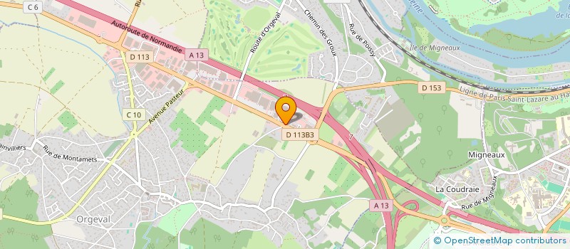 localisation de l'entreprise COSTA PRIMEURS  ORGEVAL