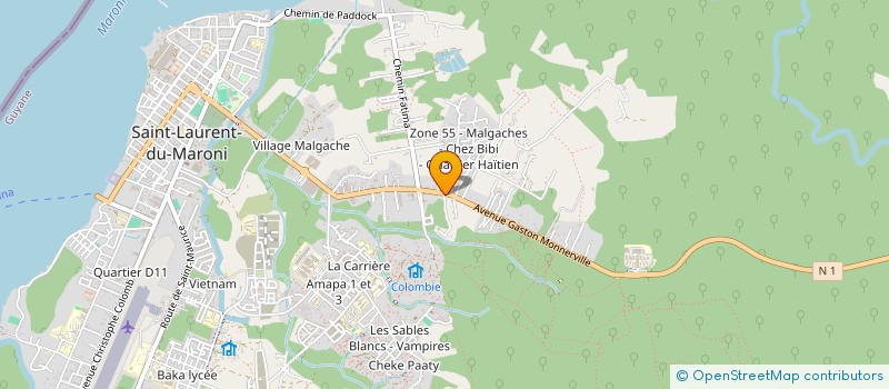 localisation de l'entreprise COSTA REIS IMPORT EXPORT VENTE B.T.P  SAINT-LAURENT-DU-MARONI