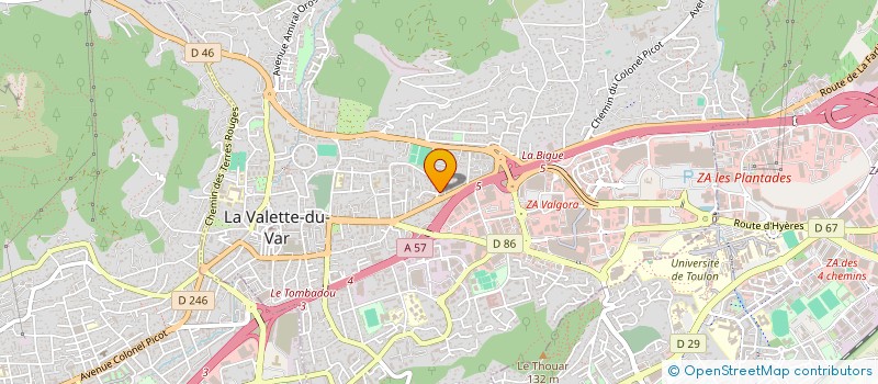 localisation de l'entreprise COSTAVERDE à LA VALETTE-DU-VAR