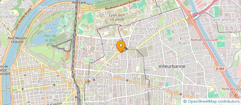 localisation de l'entreprise COSTE  VILLEURBANNE