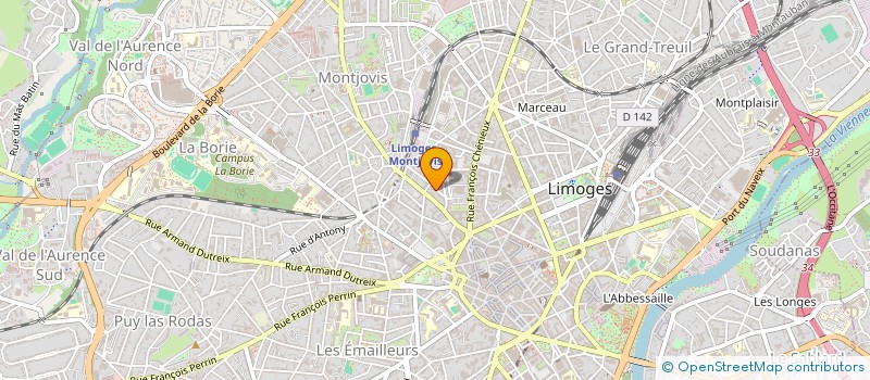 localisation de l'entreprise COSTE BRUNO COP 17 RUE DEVERRINE à LIMOGES