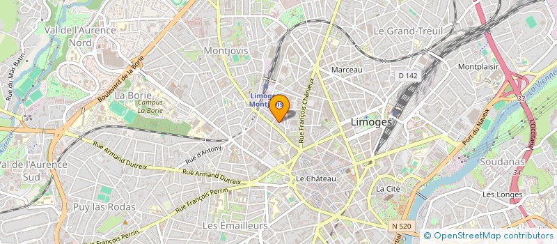 localisation de l'entreprise COSTE BRUNO COP DEVERINE à LIMOGES