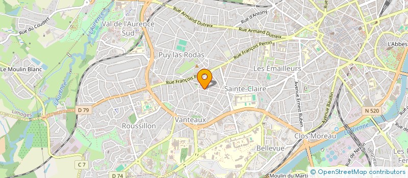 localisation de l'entreprise COSTE BRUNO COP J D ARC 52 à LIMOGES