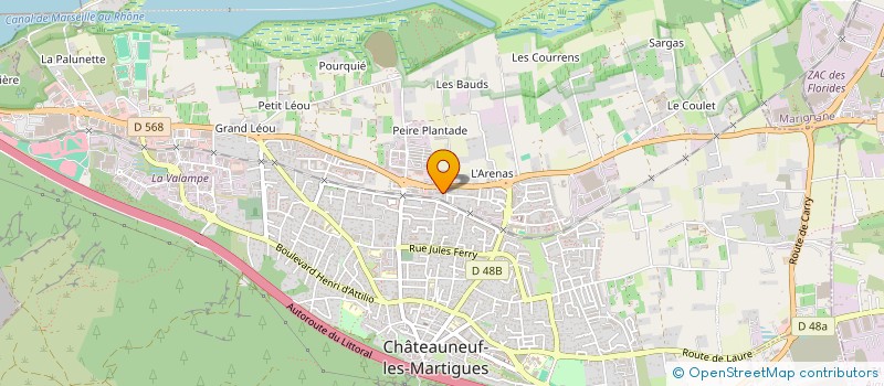 localisation de l'entreprise COSTE CONSTRUCTION RENOVATION  CHATEAUNEUF-LES-MARTIGUES